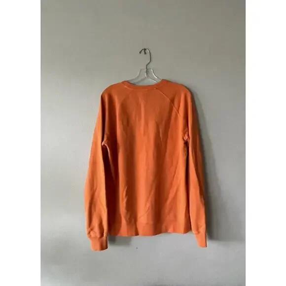 Tinisterre Mens Bright Orange Sweater Pullover Size Medium Comfy Sweatshirt - Picture 2 of 8